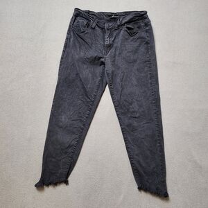 Kancan Raw Hem Crop Jeans- Black Size 13 / 30